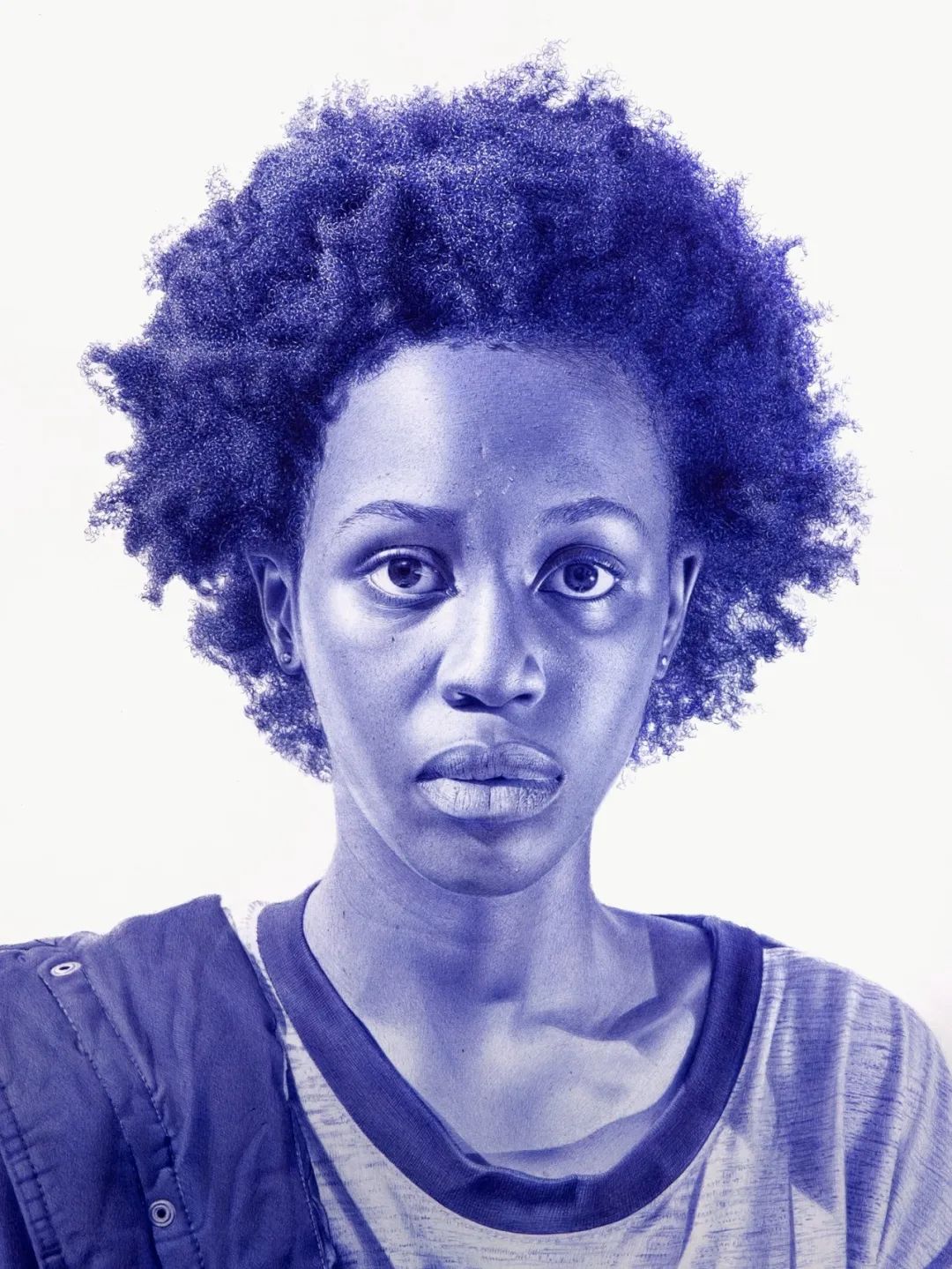 超写实圆珠笔素描，尼日利亚画家奥斯卡·尤科努作品