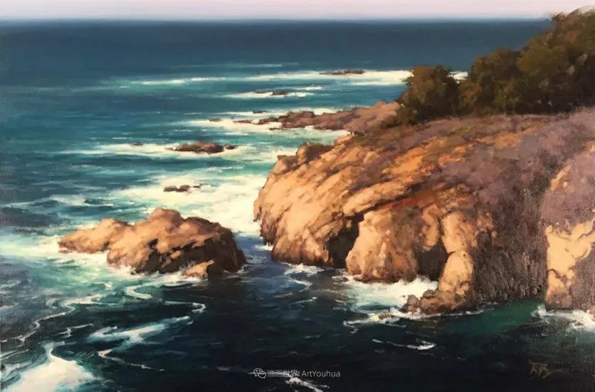 很有光感的风景油画，美国画家布莱恩·布莱德作品！