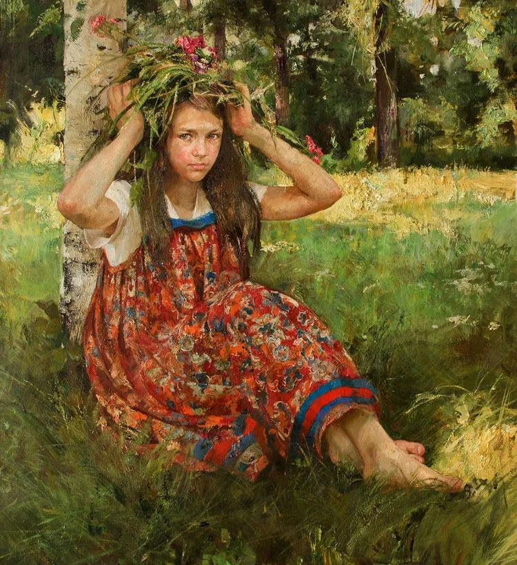 人物油画，俄罗斯画家​娜塔莎·米拉舍维奇作品
