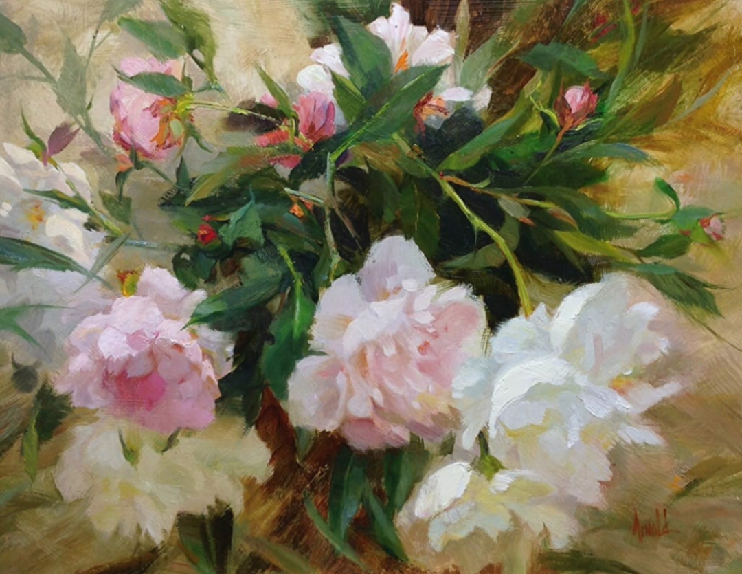花卉之美，美国画家卡罗尔·阿诺德作品