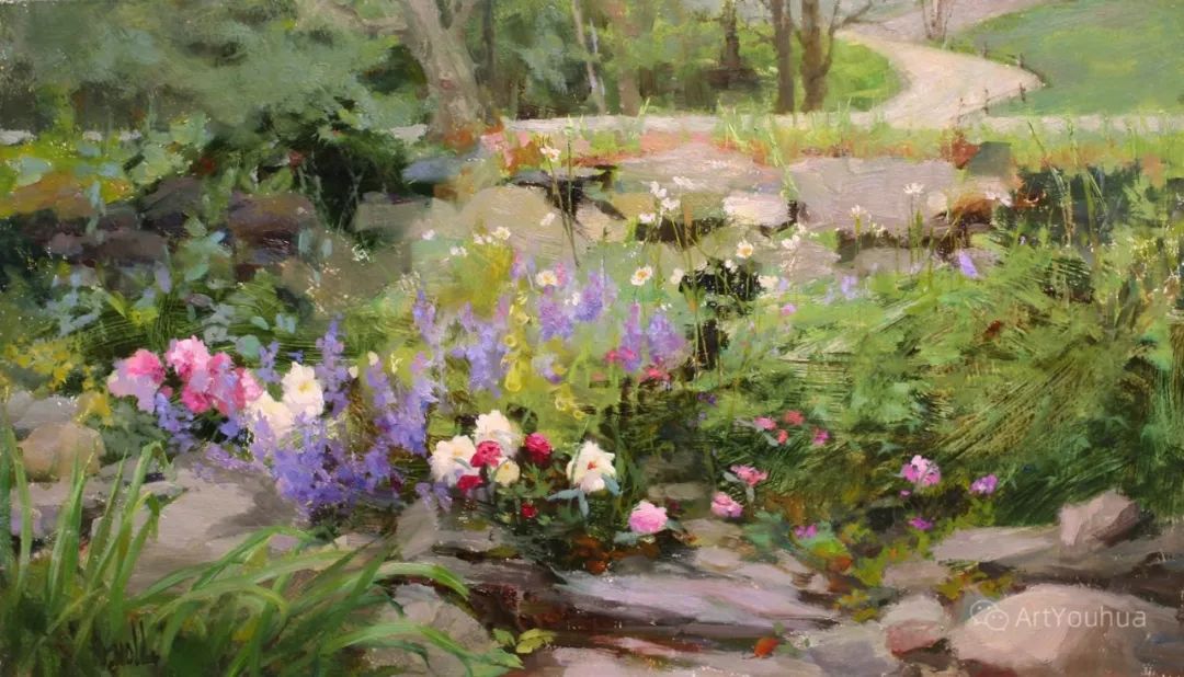 花卉之美，美国画家卡罗尔·阿诺德作品