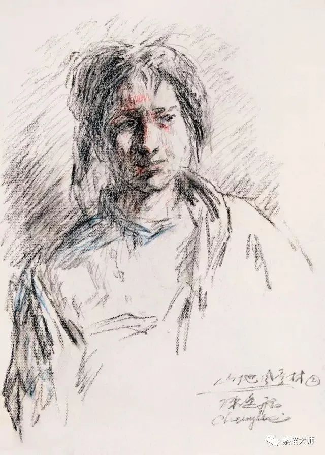 著名油画家，陈逸飞素描速写