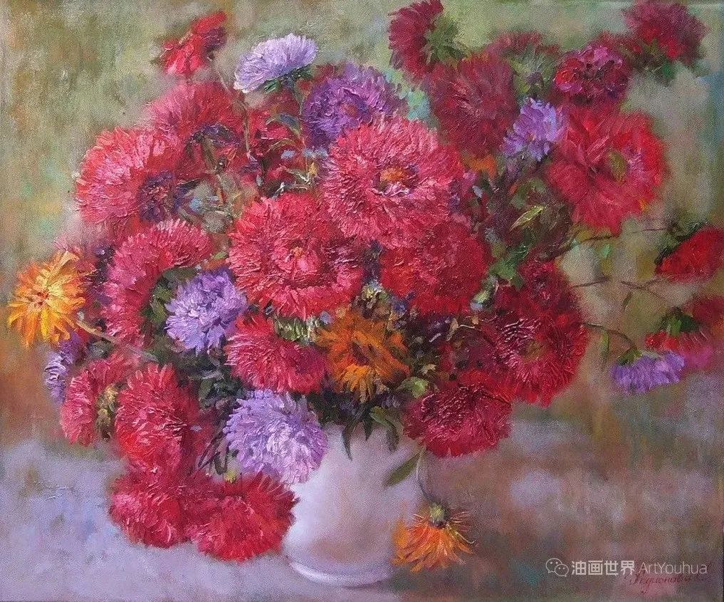 俄罗斯画家Svetlana Rodionova静物花卉油画！