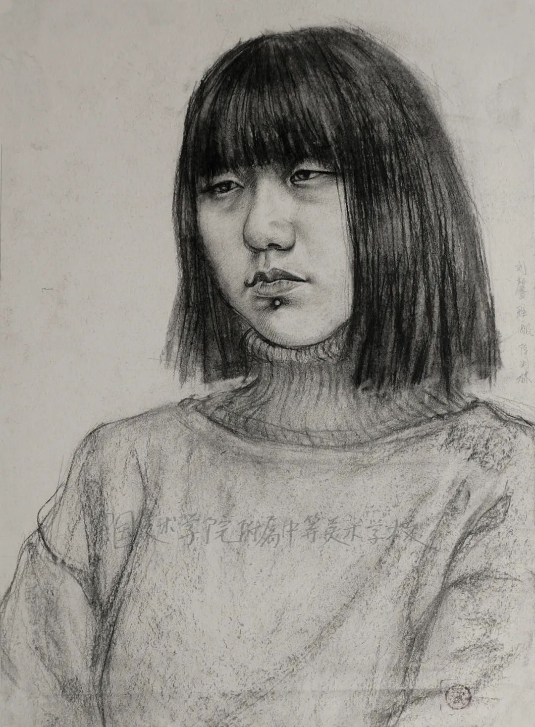 中国美术学院附中，2022届毕业生优秀肖像素描作品