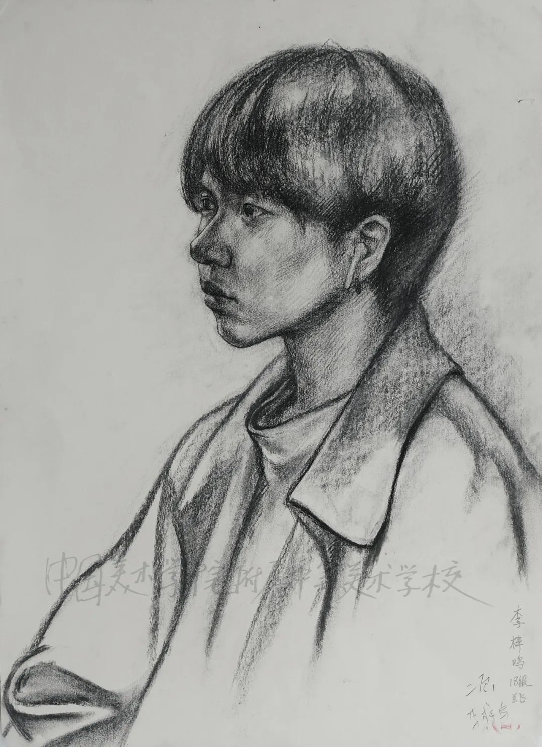 中国美术学院附中，2022届毕业生优秀肖像素描作品