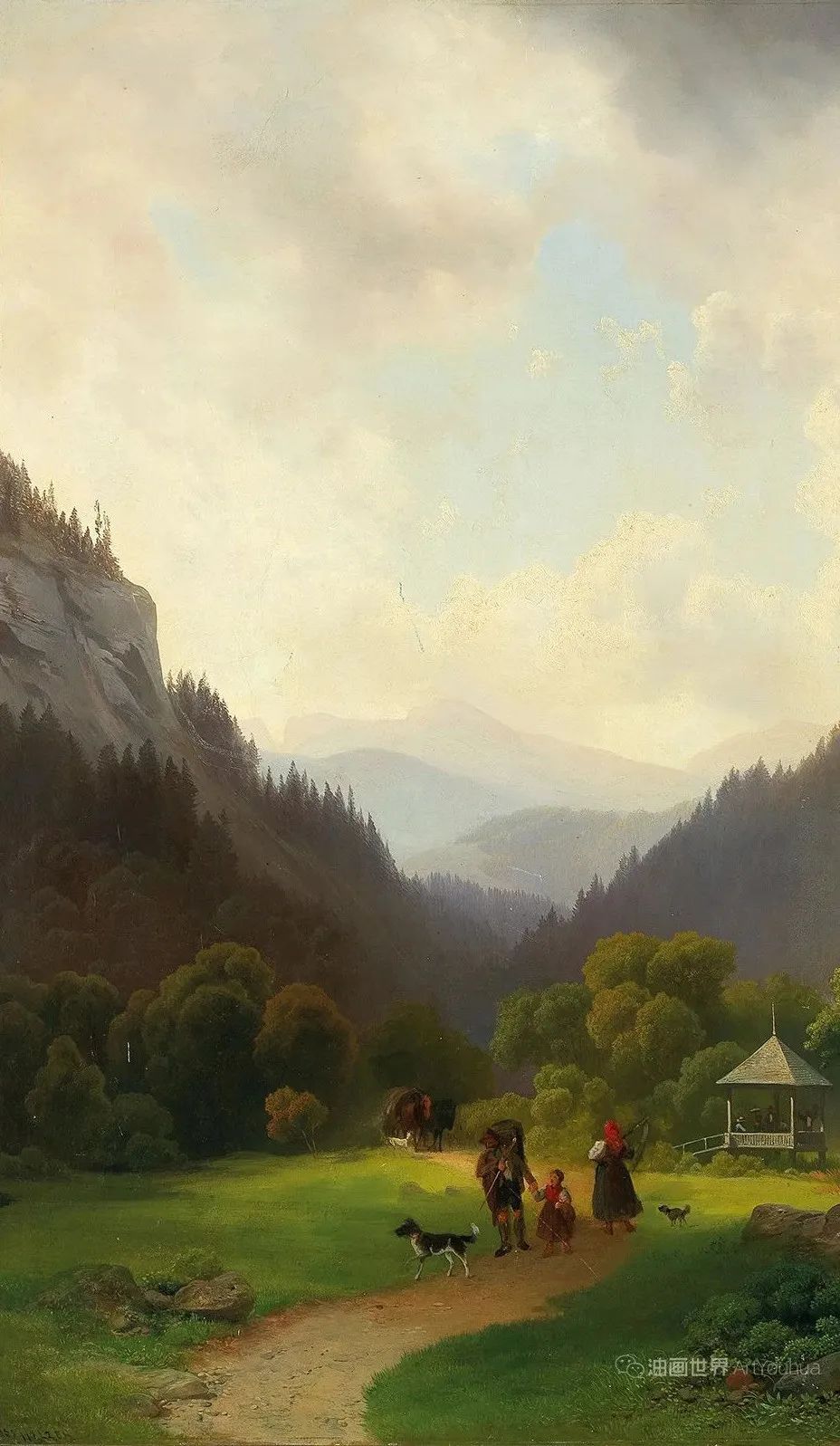 百年前的高清风景画，约瑟夫·霍尔泽作品