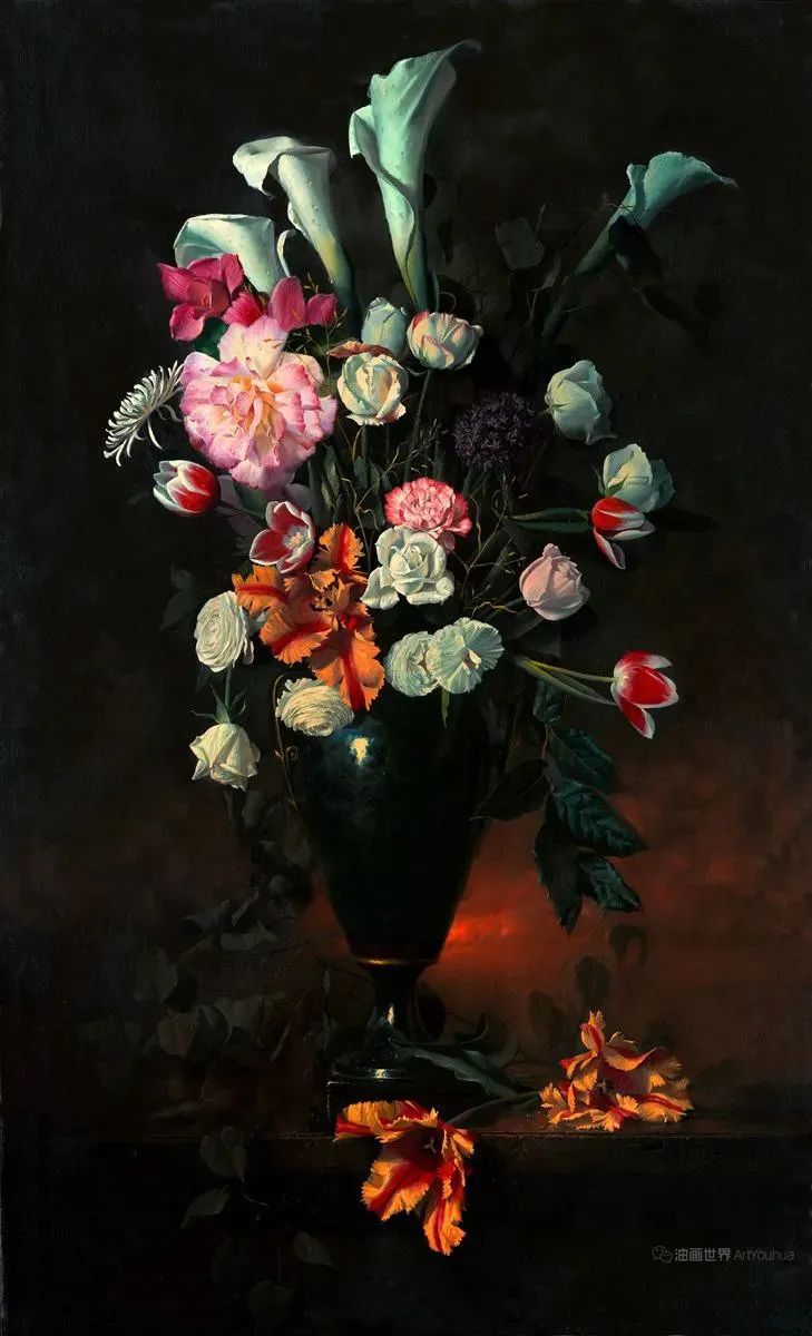 超写实静物花卉，​阿列克谢·安东诺夫作品！