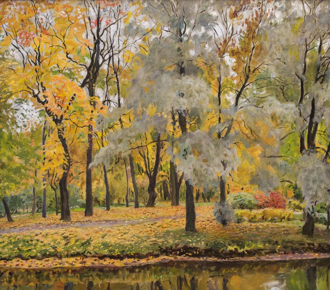 优美的俄罗斯风景油画，罗曼诺夫作品
