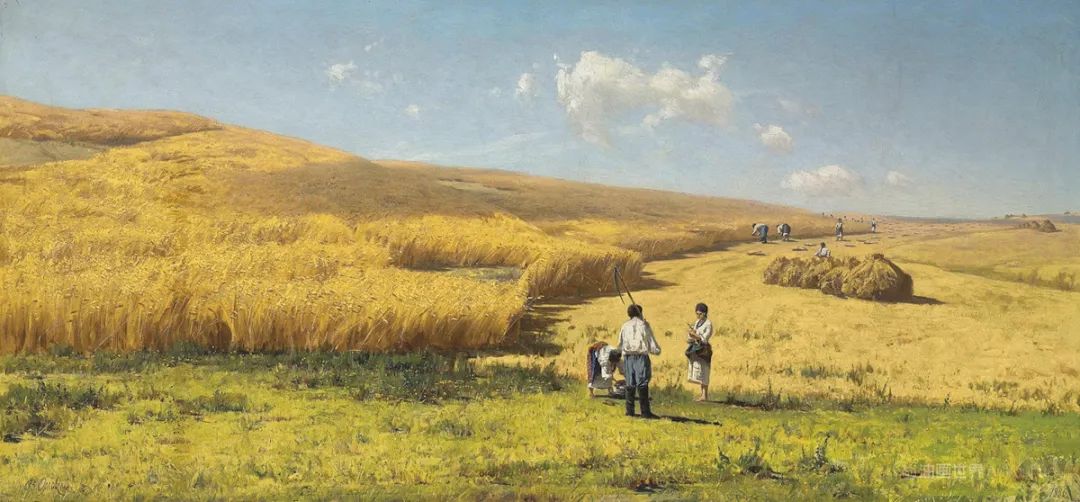 他以细腻而精湛的技巧，描绘了乌克兰的田园风光，美！