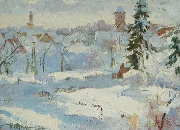 俄罗斯乡村风景油画，基里尔·达索克作品！