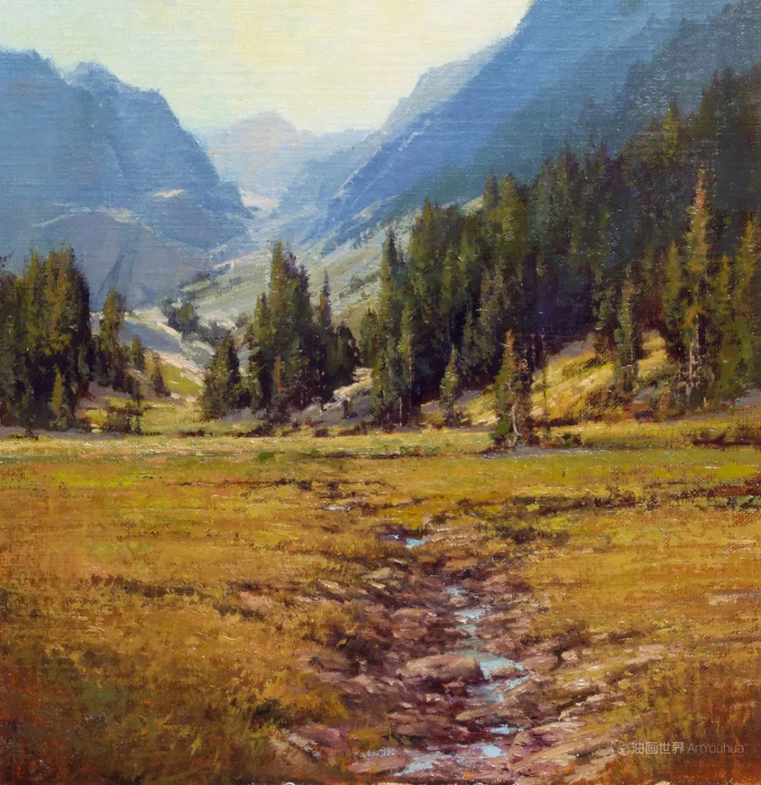 壮丽的风景油画，美国艺术家辛迪·巴伦作品