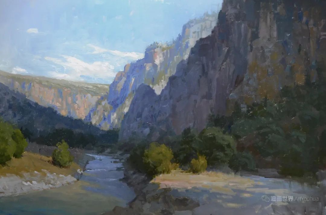 风景油画，美国画家马克·安德森作品