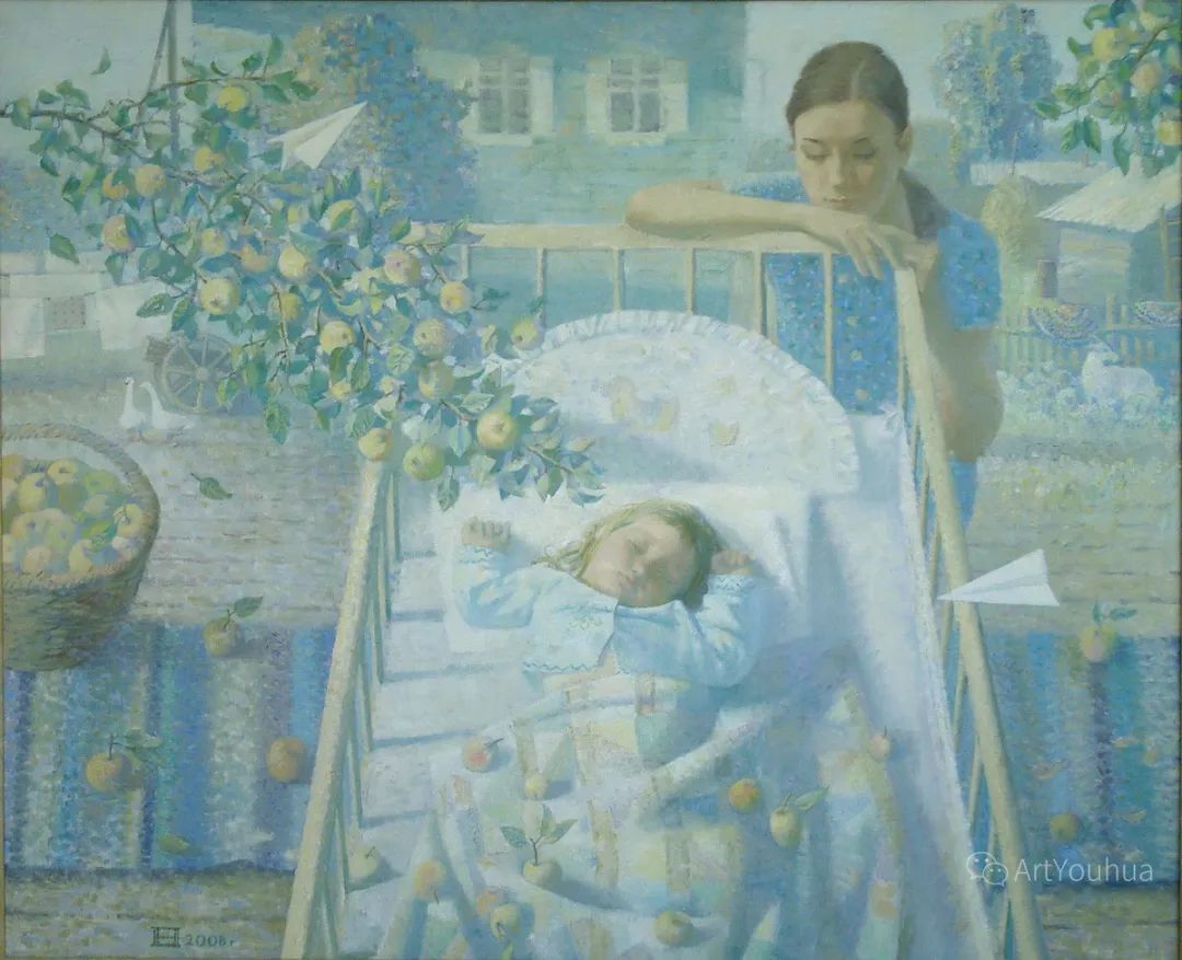 俄罗斯画家普鲁德尼科娃，静物与人物油画！