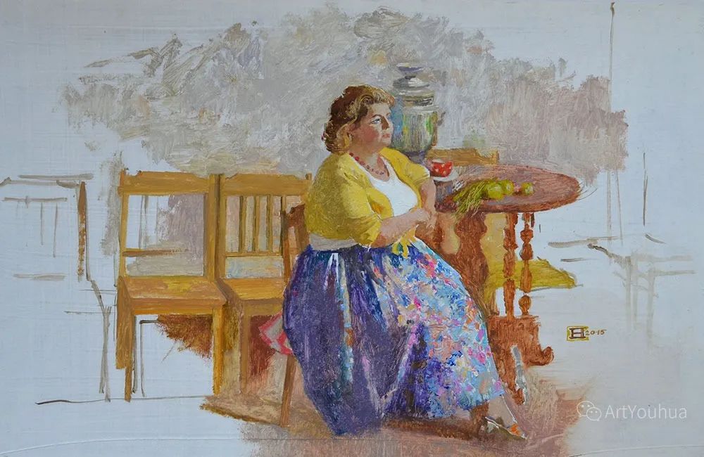 俄罗斯画家普鲁德尼科娃，静物与人物油画！