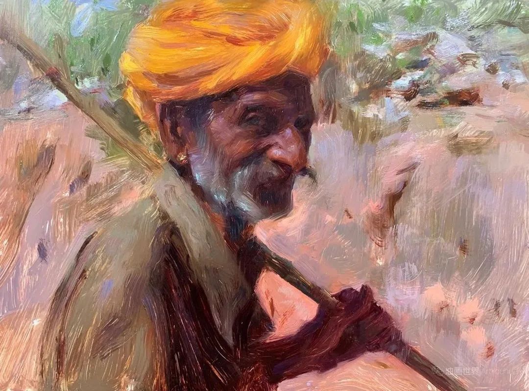 用笔豪放，印度画家苏奇特拉·博斯勒