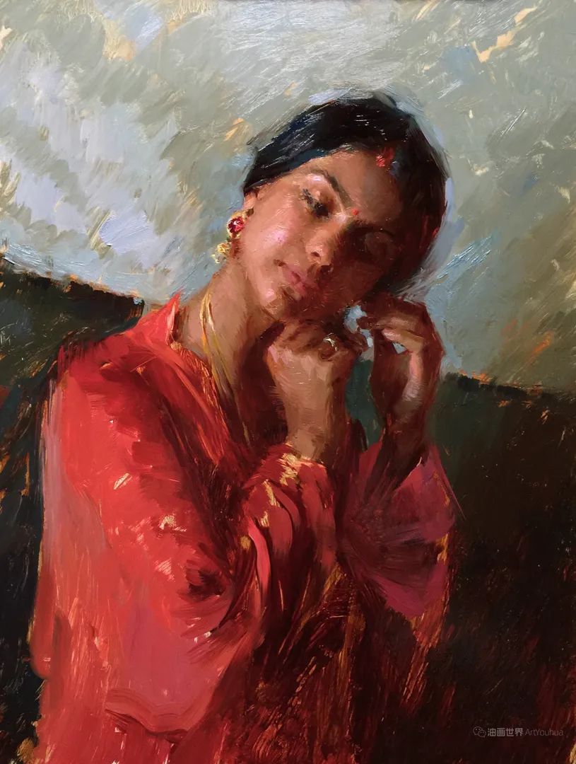 用笔豪放，印度画家苏奇特拉·博斯勒