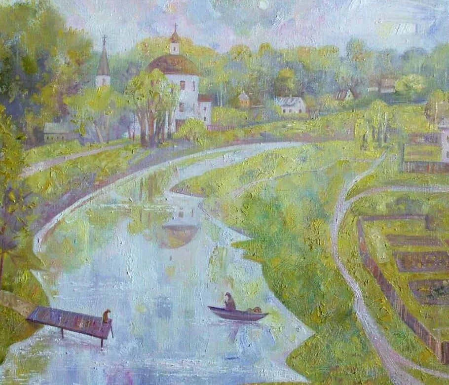 洛巴诺娃画作中的季节、静物和田园风光