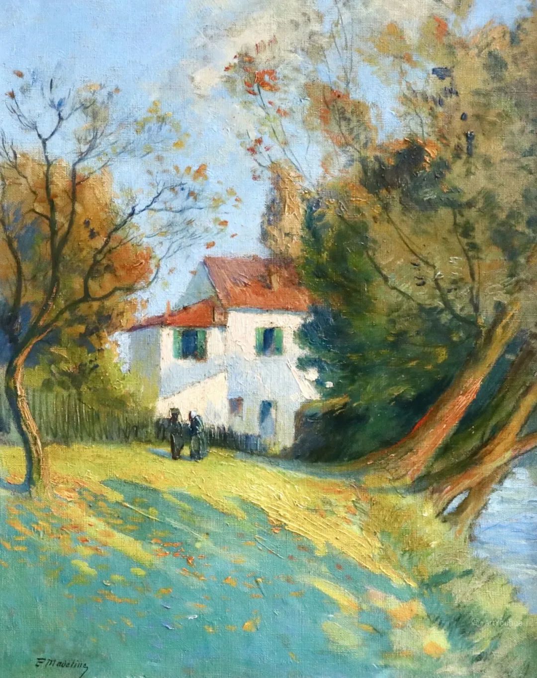 色彩生动的法国乡村风景，保罗·马德琳作品欣赏